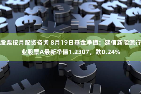 股票按月配资咨询 8月19日基金净值：建信新能源行业股票A最新净值1.2307，跌0.24%