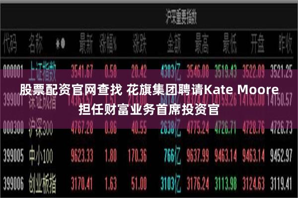 股票配资官网查找 花旗集团聘请Kate Moore担任财富业务首席投资官